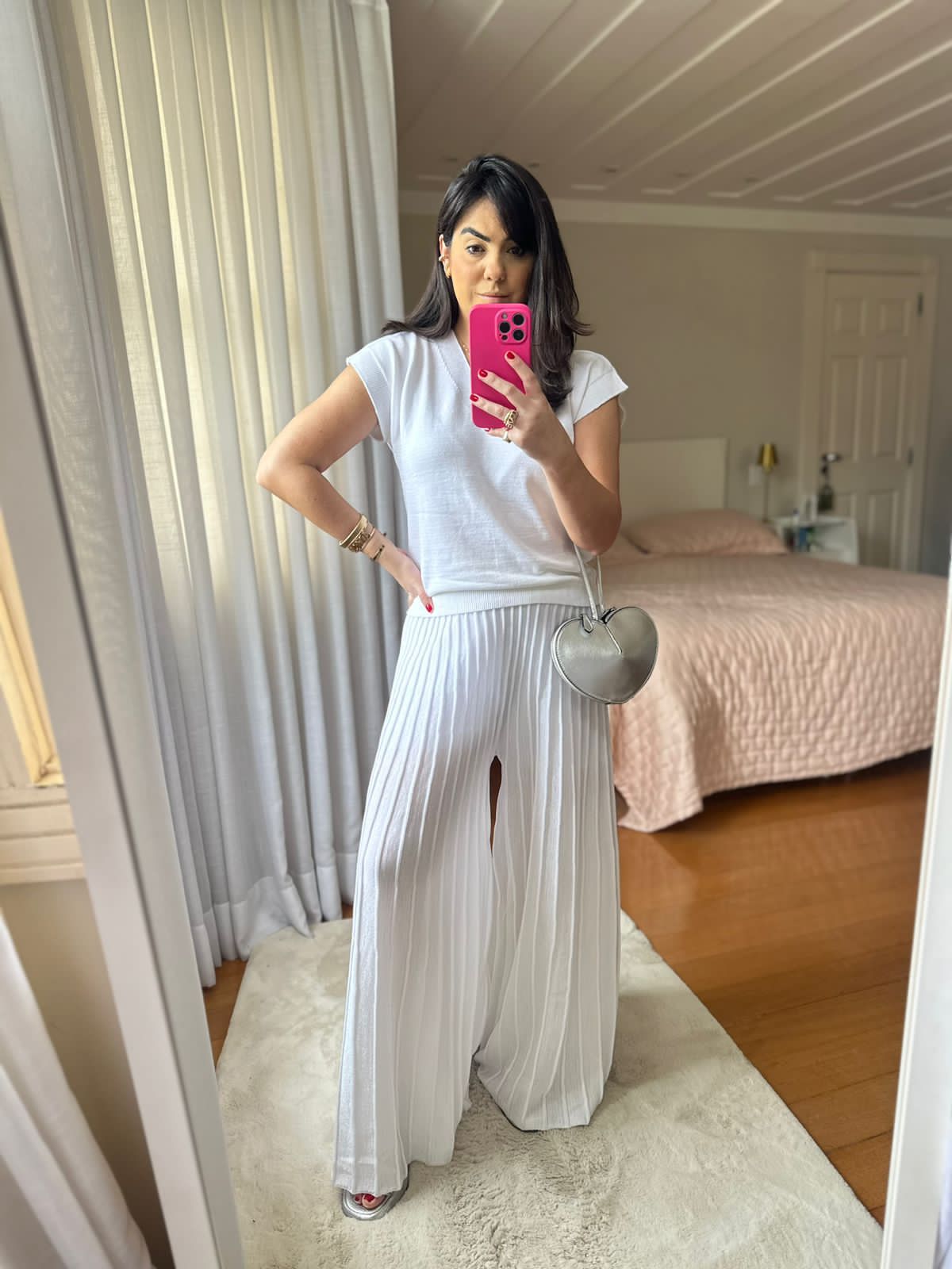 Calca plissada Juliana