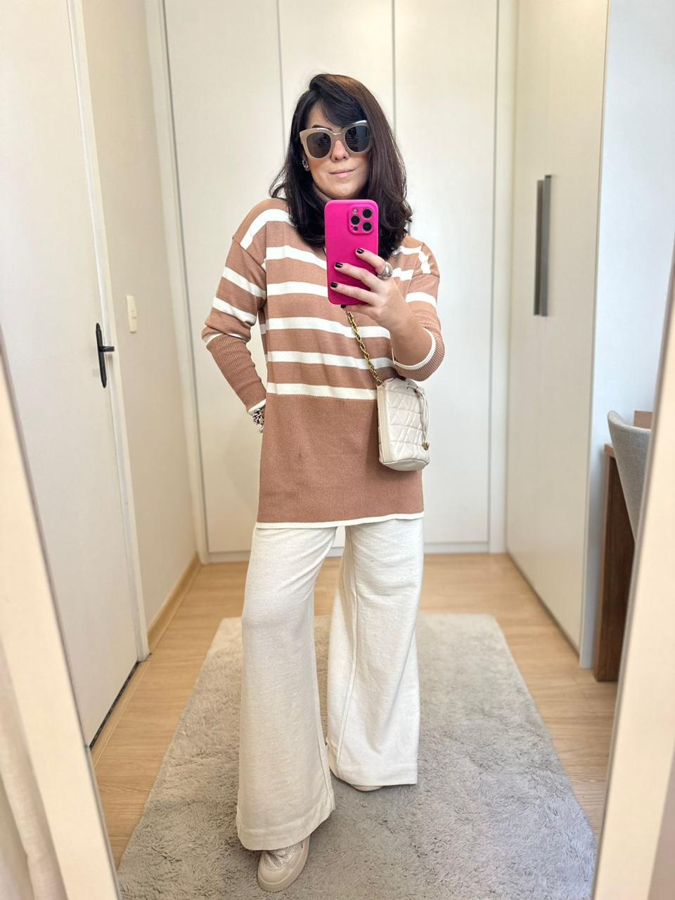 Poncho listrado Aline