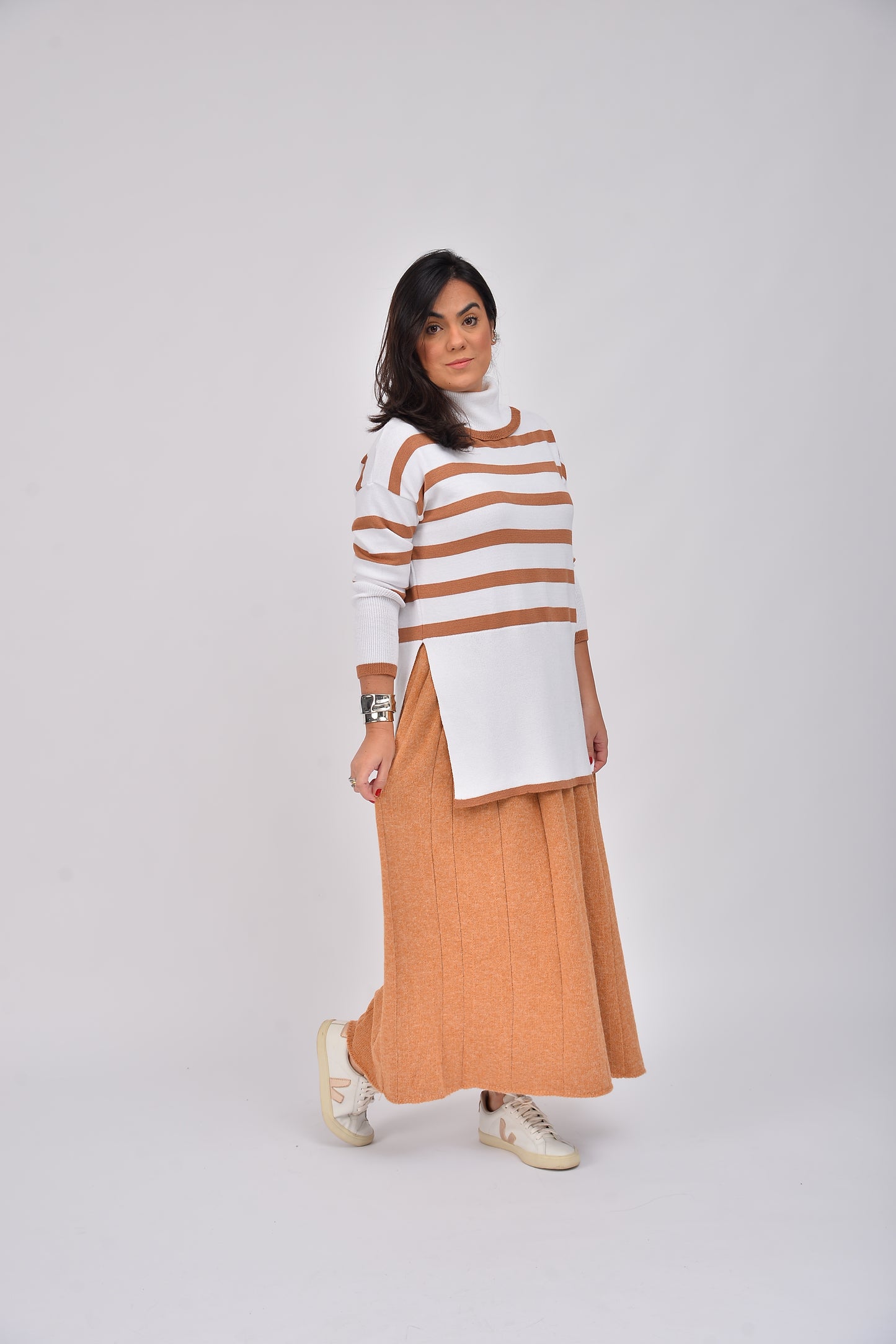Poncho listrado Aline