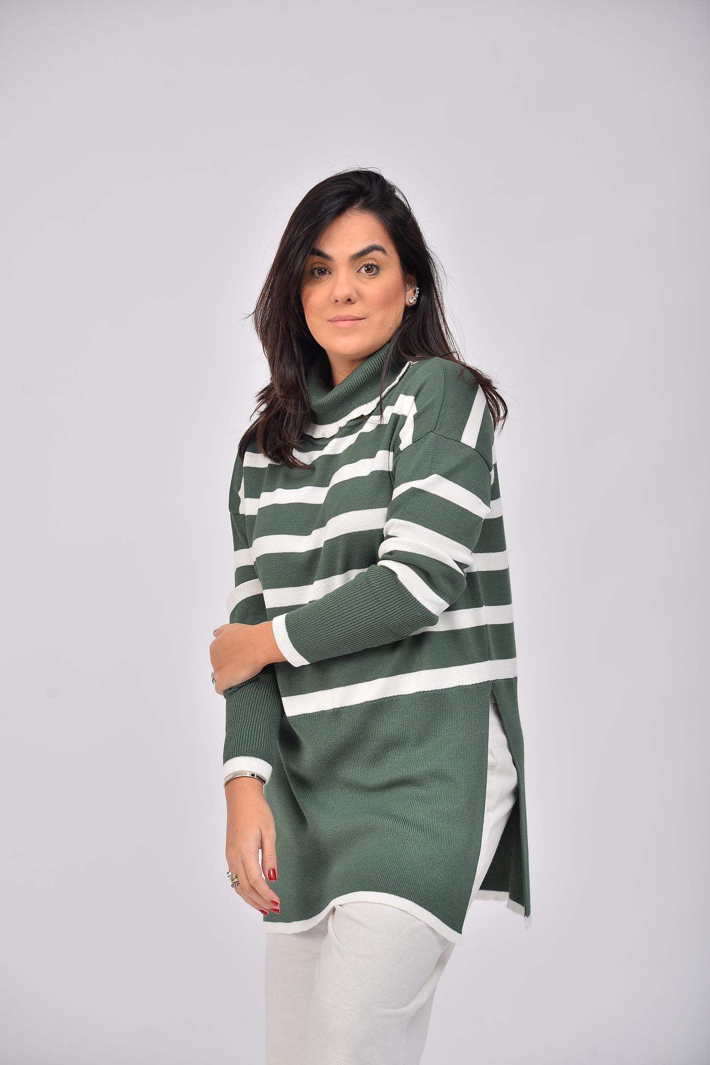 Poncho listrado Aline