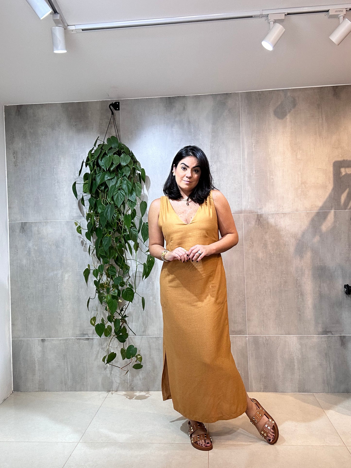 Vestido Debora decote V