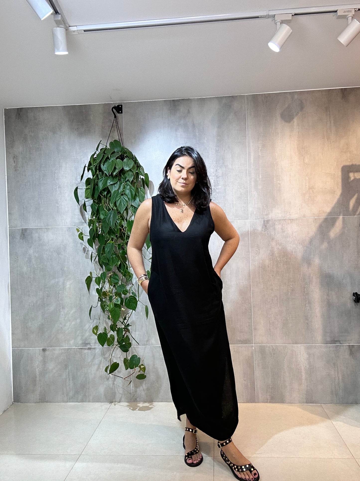 Vestido Debora decote V