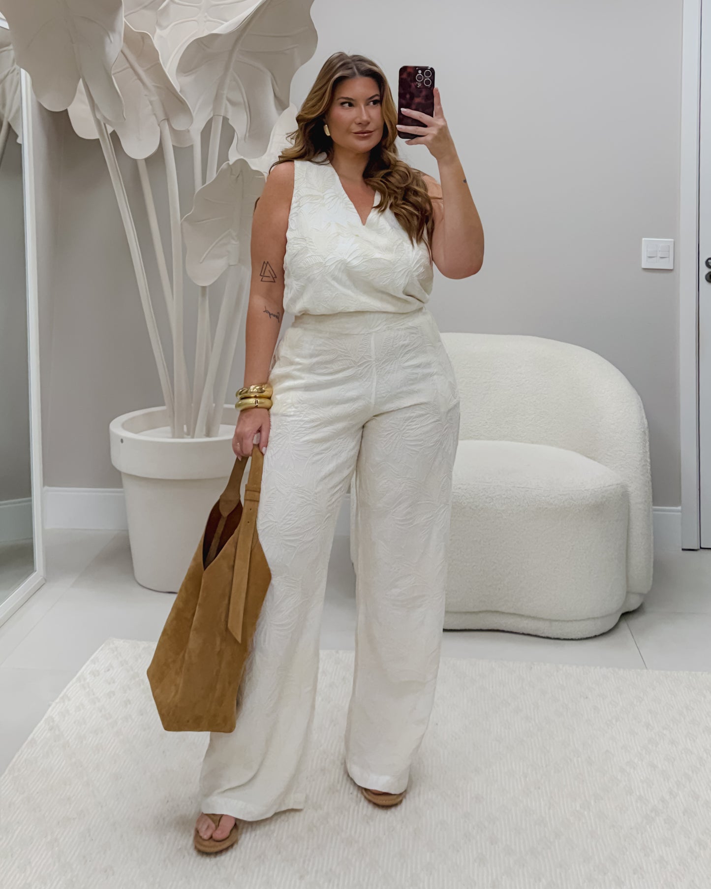 Calça bordada Aurora