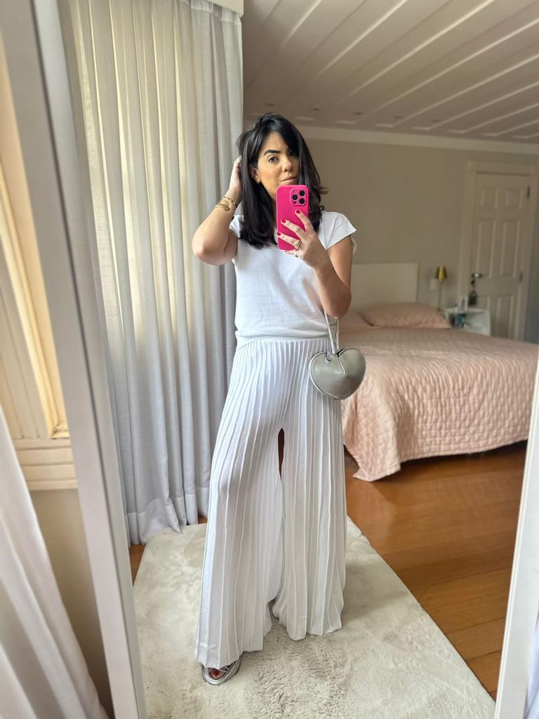 Calça plissada Allana